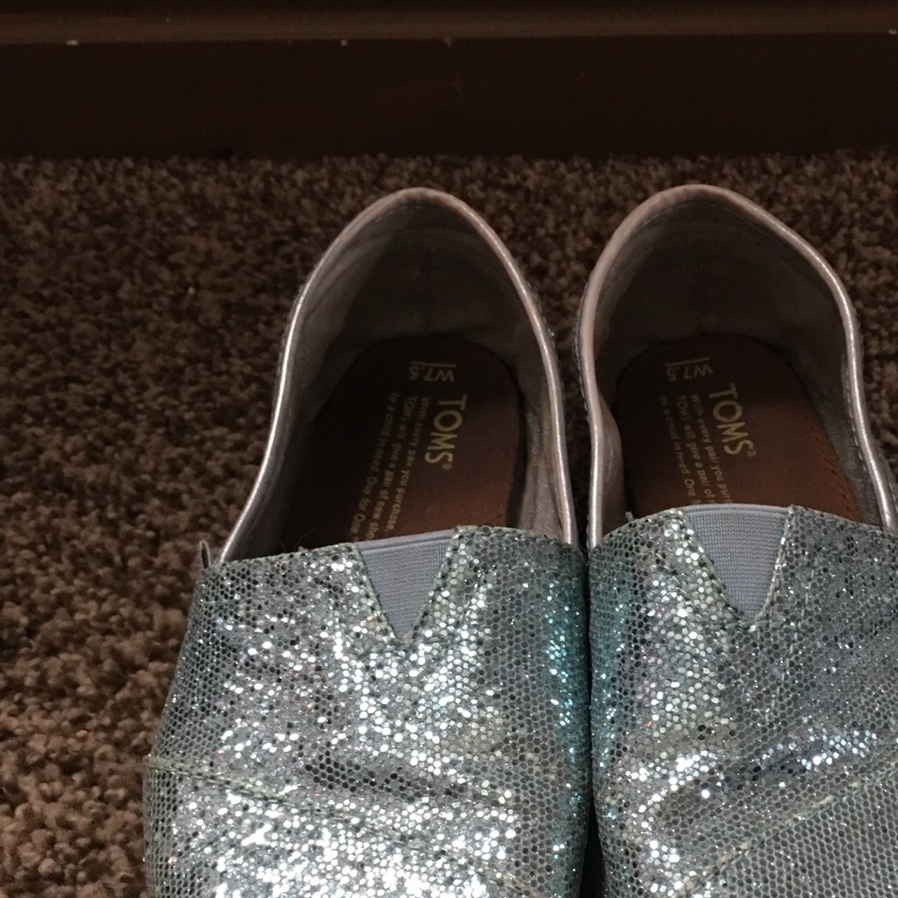 7.5 Toms Flats (Blue Glitter)